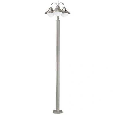 Image of IP44 Outdoor Bollard Light Stainless Steel 3 x 60W E27 Bulb Driveway lamp Post Weatherproof Waterproof Path Garden Tall