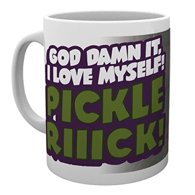 Image of GB eye Morty, Rat Suit Pickle Rick, Mug, Ceramic, Various, 15 x 10 9 cm