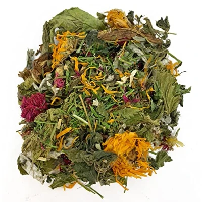 Image of Bunny Bistro Herb &amp; Flower Salad, 100% Natural Treat for Rabbits, Guinea Pigs Small Animals (200g)
