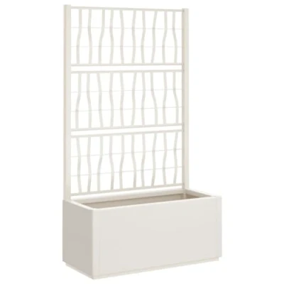 Image of vidaXL Garden Planter with Trellis Durable Polypropylene Outdoor Planter, 80x36x140 cm, 80 L Capacity for Patio/Garden