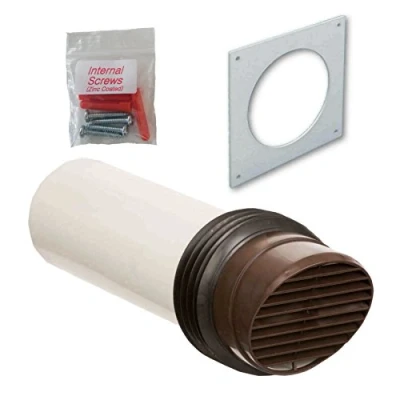 Image of 4&quot; 100mm High rise ventilator. Brown grill for Tumble Dryer/extractor fan/cooker hood etc.