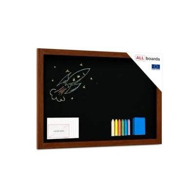 Image of ALLboards Chalkboard with Varnished Wooden Frame 50x40cm, Chalk Writing Board + Accessories