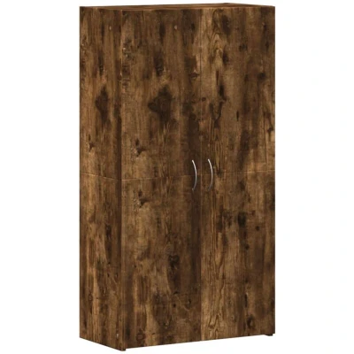 Image of vidaXL File Cabinet Smoked Oak 60x32x115 cm Engineered Wood