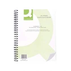 Image of Q Connect Feint Ruled Wirebound Duplicate Book A4 Ref KF01342