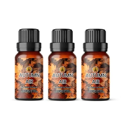 Image of Autumn Air Essential Oil Blend 30ml (3 x 10ml Bottles) Contains Orange, Lemon, Cinnamon &amp; Clove 100% Pure Natural