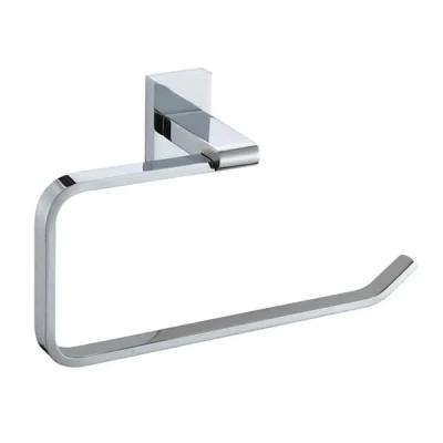 Image of Showerdrape Unity Chrome Stainless Steel Wall Mounted Towel Ring