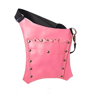 Image of PROFESSIONAL HAIRDRESSING CUTTING BARBER SALON SCISSORS POUCH HOLDER HOLSTER BAG PINK