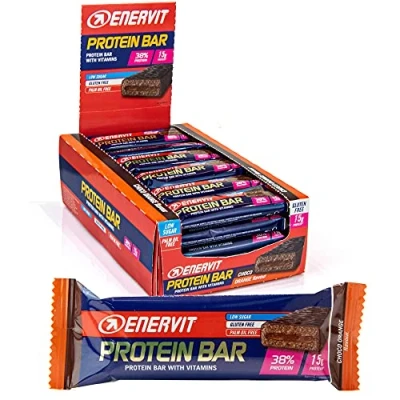 Image of Enervit Sport Protein Bar, Chocolate Orange, 30 x 40g