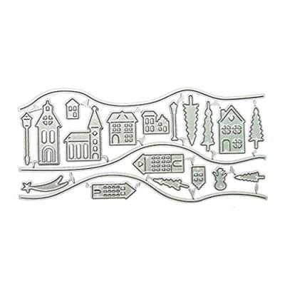 Image of House Metal Cutting Dies Stencil Scrapbooking Album Paper Card Template Mold