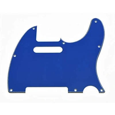 Image of Dopro 8 Hole Tele Guitar Pickguard Scratch Plate for USA/Mexican FD Telecaster Blue 3 Ply