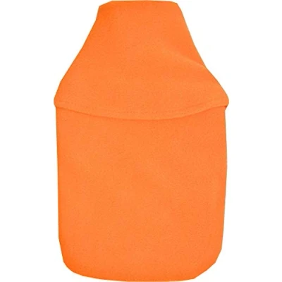 Image of Plain Orange Cosy Soft Fleece 2 Litre Hot Water Bottle &amp; Cover