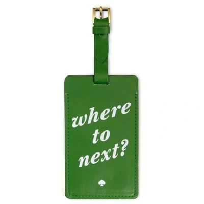 Image of Kate Spade New York Vegan Leather Luggage Tag for Women, Durable Suitcase ID Tag, Where to Next