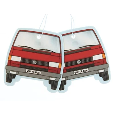 Image of BRISA VW Collection Volkswagen Air Freshener, Room Deodorizer for Cars T4 Bus Campervan Motif (Vanilla/Red/Set of 2)