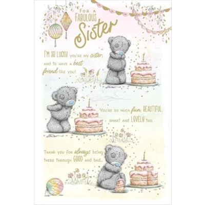 Image of Me To You Fabulous Sister Tatty Teddy Birthday Card