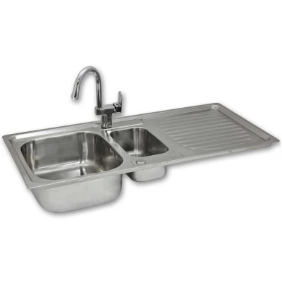 Image of MonsterShop Premium Stainless Steel Kitchen Sink and Confetti Tap