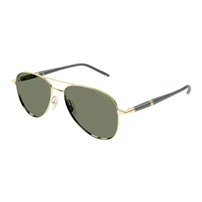 Image of Mont Blanc Sunglasses goldcoloured/grey/green, Men&#039;s, Size: 57, Gold coloured/grey/green