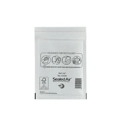Image of Mail Lite Bubble Postal Bag White A000 110x160 Pack of 100 101097838