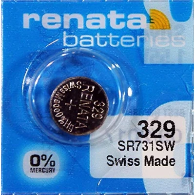Image of Renata SR731SW, 329 lithium coin cell battery, pack of 10