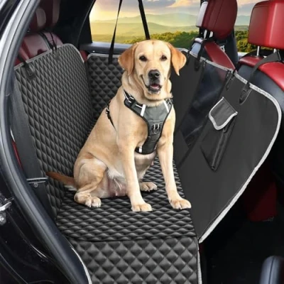 Image of KYG Dog Car Seat Cover Hammock with Mesh Window Durable Scratch Proof And Waterproof Rear Protection Pet For Cars/Trucks/Suv 135 X 140cm