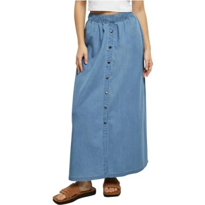 Image of Urban Classics LONG WIDE Light Maxi skirt, Women&#039;s, Size: Large, Skyblue washed