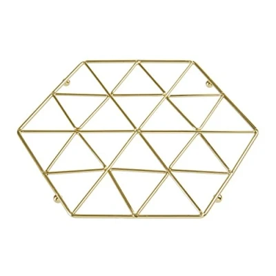 Image of Premier Housewares Vertex Trivet, Gold, 22 x 2 cm