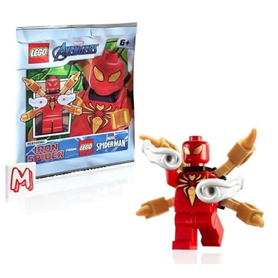 Image of LEGO Marvel Super Heroes Spider man Minifigure Iron Armor (with Mechanical Arms and Power Blasts)