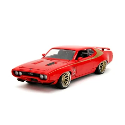 Image of Big Time Muscle 1:24 1972 Plymouth GTX Die Cast Car, Toys for Kids and Adults(Red)
