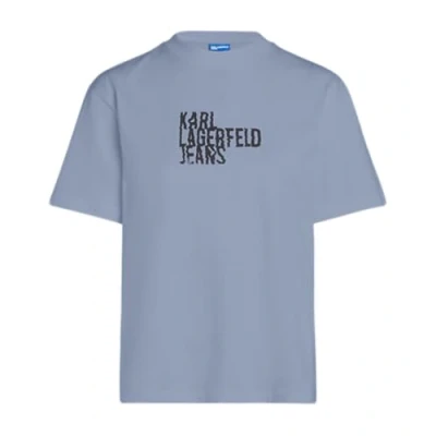 Image of KARL LAGERFELD JEANS, Womens, Regular Short Sleeve Logo TEE, Eventide, Xtra Small