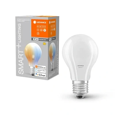 Image of LEDVANCE Smart LED lamp with WiFi Technology, E27 base matt Glass,Light Colour Changeable (2700K 6500K), 806 Lumen, 60W Replacement, dimmable, 1 Pack