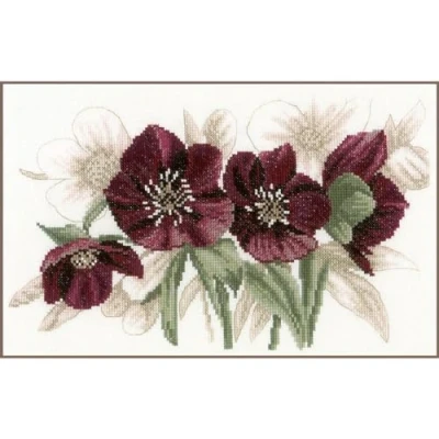 Image of Hellebores Cross Stitch Kit