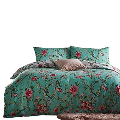 Image of furn. Vintage Chinoiserie Duvet Cover and Pillowcase Set, Jade, Single