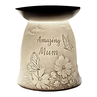 Image of Amazing Mum Wax Melt Burner, Cello Tealight &amp; Oil Porcelain Design Safe For Use Around Children. or on The Top to Fragrance Your Room, Chrismas Gifts.