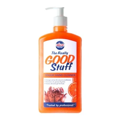 Image of Nilco The Really Good Stuff Hand Cleaner with Pump, Orange 500 ml, Heavy Duty Degreasing Wash, Tough on Grease &amp; Grime, Gentle Skin, Fresh Scent