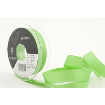 Image of Berisfords 41025 20 m x 16 mm Polyester Grosgrain Ribbon, Spring Green