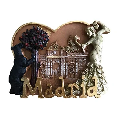 Image of Wedare 3D Madrid Spain Refrigerator Magnet Travel Sticker Souvenirs,Home &amp; Kitchen Decoration Fridge from China