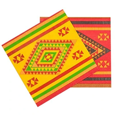 Image of Boland 54399 Fiesta Party Napkins, Pack of 20, 33 x cm, Napkin, Table Decoration, 100% Paper, Birthday, Theme