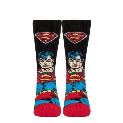 Image of Kids 1 Pair SOCKSHOP Heat Holders DC 1.6 TOG Lite Superman Thermal Socks Black 9 12