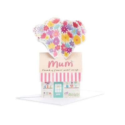 Image of UK Greetings Birthday Card for Mum Pop Up Flower Shop Design