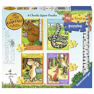 Image of Ravensburger The Gruffalo, My First Jigsaw Puzzles (2, 3, 4 &amp; 5 Piece) Educational Toys for Toddlers Age 18 Months and Up