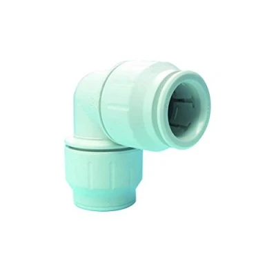 Image of Primaflow 90003086 JG Speed Fit Elbow, White, 15 mm, Set of 2 Pieces