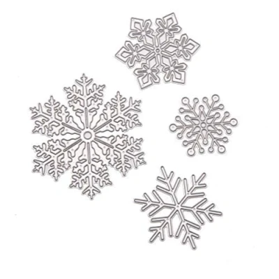 Image of arriettycraft 4pcs/lot Snowflakes Die Cuts Christmas Dies Metal Cutting for Card Making