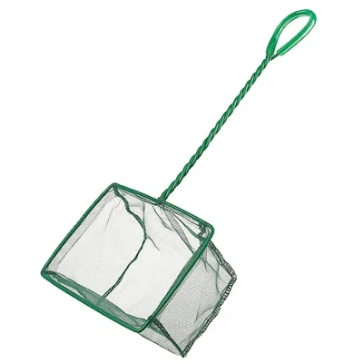 Image of Uniclife 15cm Aquarium Fish Net Fine Mesh Catch Nets with Plastic Handle Green