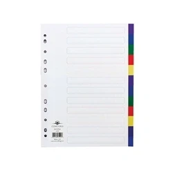 Image of Concord 12 Part Index Polypropylene Multicoloured A4 65999
