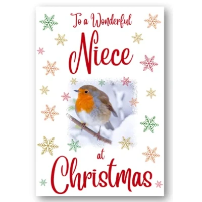 Image of Second Ave Niece Christmas Robin Xmas Holiday Festive Greetings Card