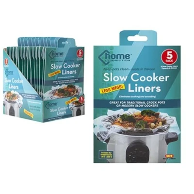 Image of Premium Clear Slow Cooker Liners (Pack of 5) Heavy Duty Quality Perfect Fit for All Cookers