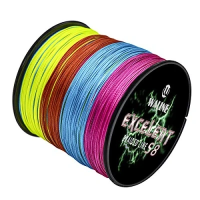 Image of Waline Super Strong 8 Strands Braided Fishing Line 300m 500m PE Multifilament 20lb 30lb 40lb 50lb 60lb 80lb Sea Braid (Multi Color, 80lb/0.50mm/ 300m(328yds))
