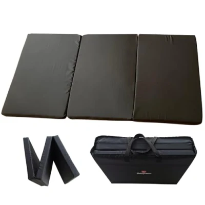 Image of BabyDan Extra Thick Foldable Travel Cot Mattress, 60x120x4.5 cm, Black Perfect for weekends and vacations