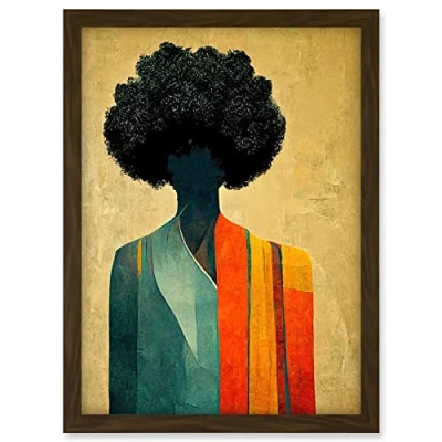 Image of Doppelganger33 LTD Modern Abstract African Tribal Art Artwork Framed A3 Wall Print