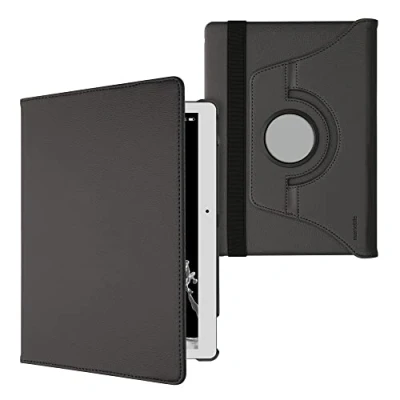 Image of kwmobile Rotating Case Compatible with Huawei MediaPad M2 10.0 PU Leather Tablet Cover Stand Anthracite