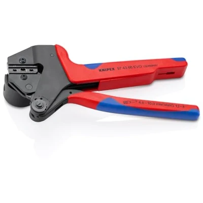 Image of KNIPEX 97 43 66 EVO Crimp System Pliers for Exchangeable Crimping Dies with Multi Component Grips Burnished 200 mm